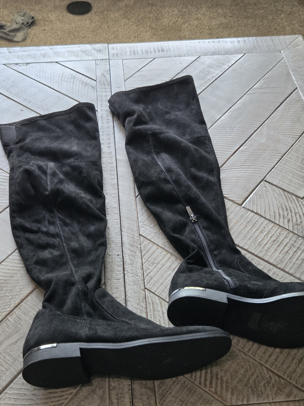 Marc Fisher Black Over-the-Knee Suede Boots